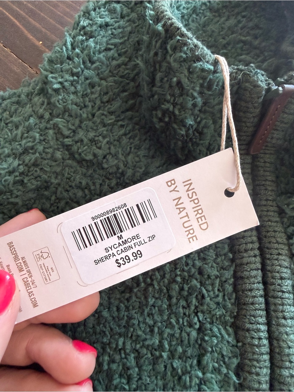 NWT Natural Reflections Sherpa Zip Jacket in Green Size Small - Picture 2 of 5